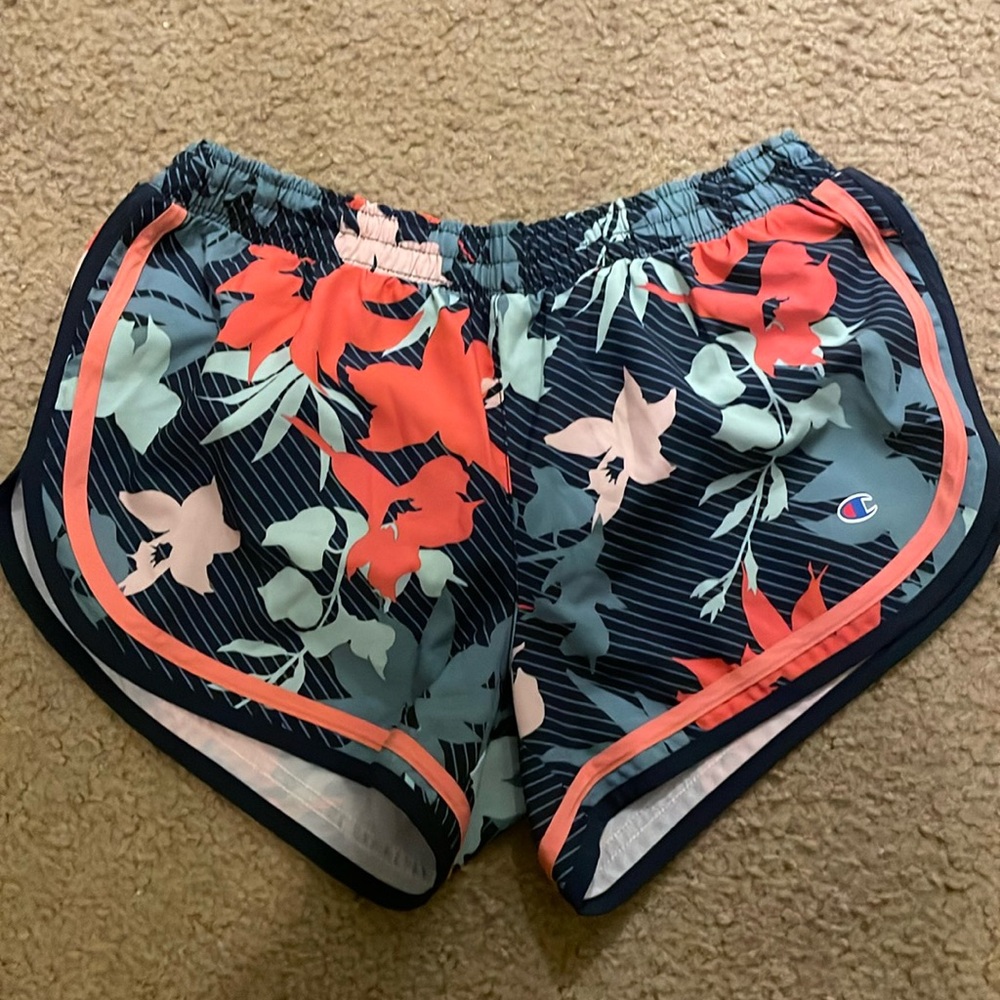 Women’s floral running shorts